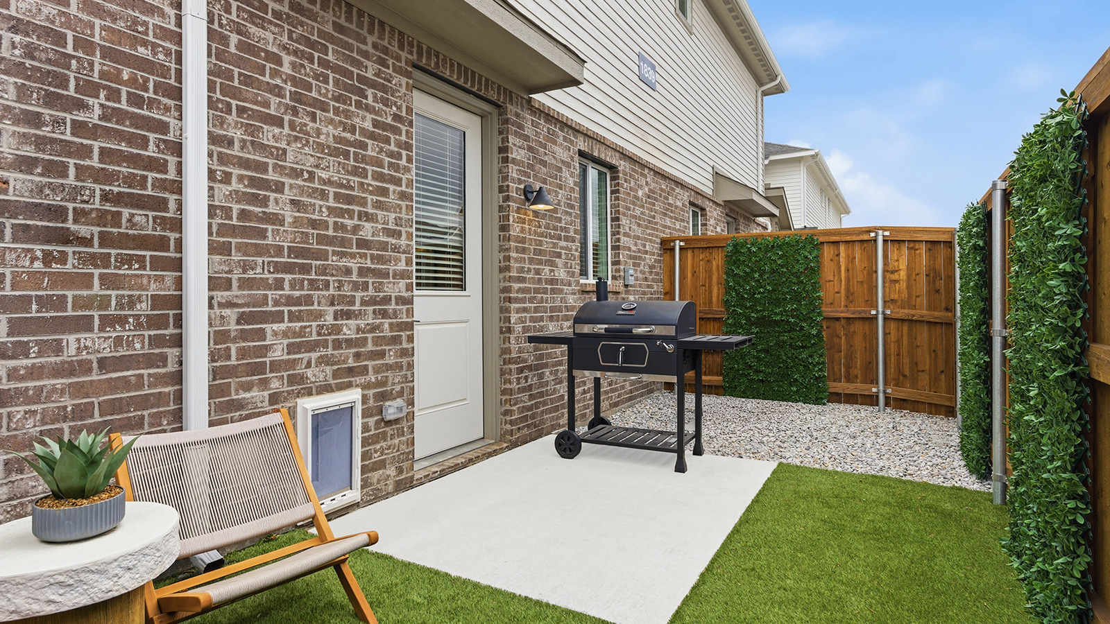 private backyard